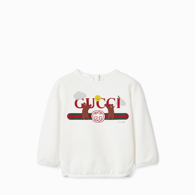 Baby cotton sweatshirt with print