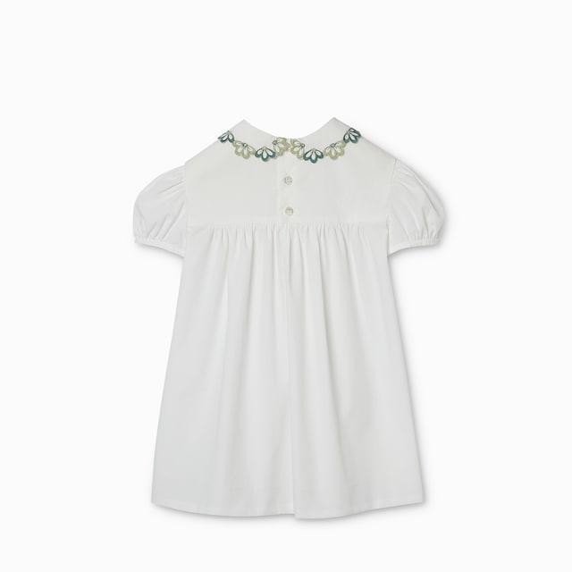 Abito neonato in cotone con ricamo