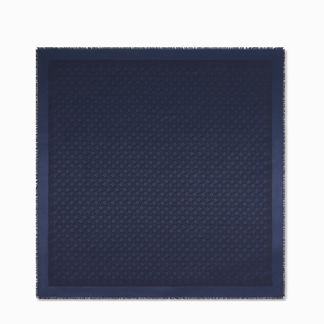 Silk wool Horsebit jacquard shawl