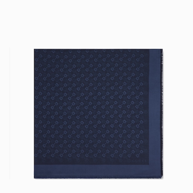 Silk wool Horsebit jacquard shawl