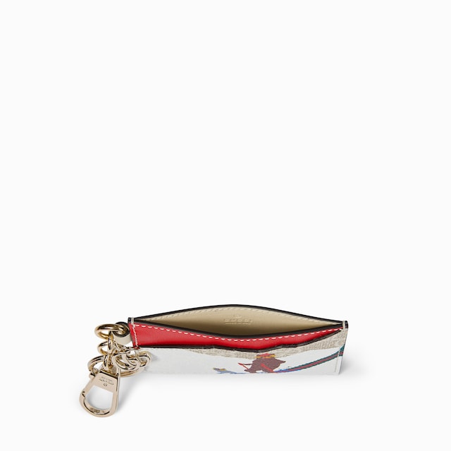 حافظة بطاقات بنقش GG مزيّنة بطبعات