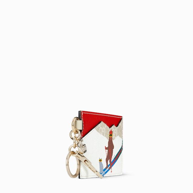 حافظة بطاقات بنقش GG مزيّنة بطبعات