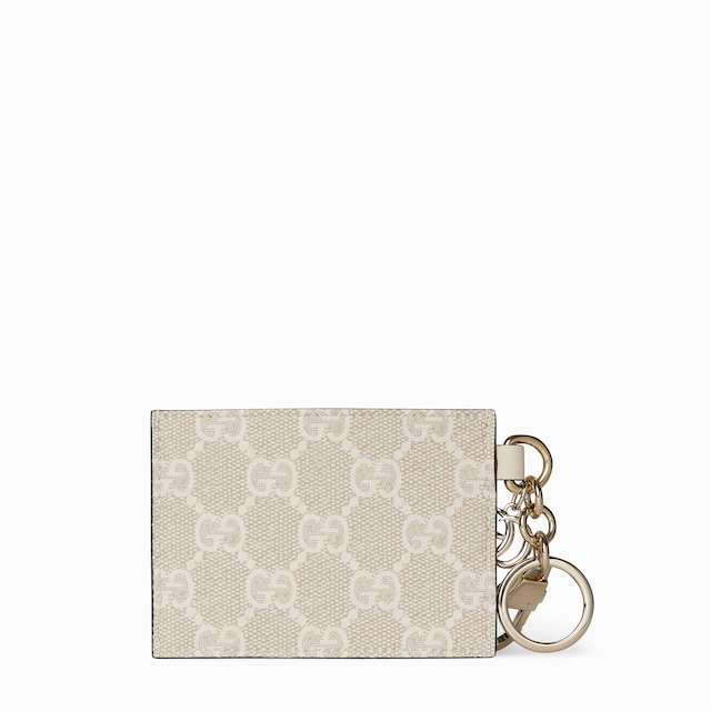 حافظة بطاقات بنقش GG مزيّنة بطبعات