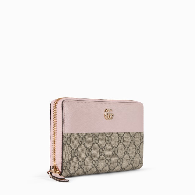 GG Marmont bi-color zip around wallet