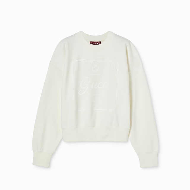 Cotton jersey sweatshirt with print