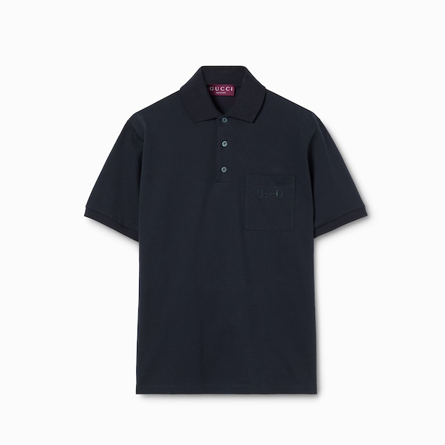 エンブロイダリー コットンピケ ポロTシャツ