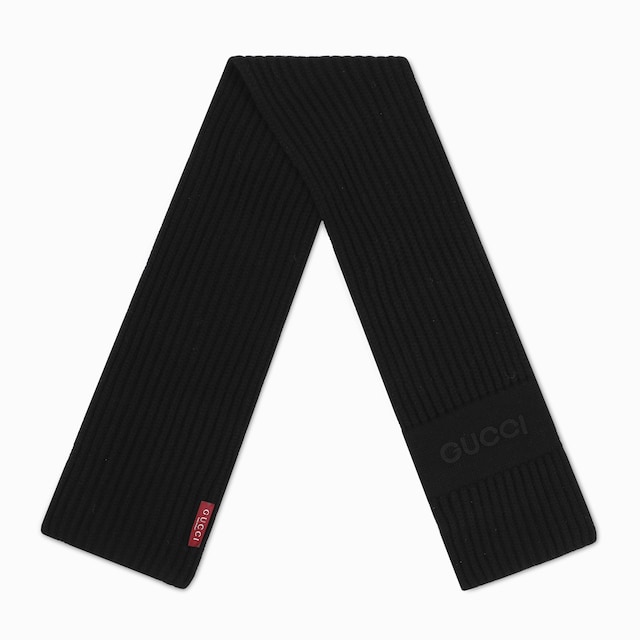 Bufanda de lana y cashmere con bordado