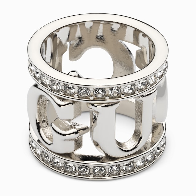 クリスタル付き GUCCI ロゴ スカーフリング