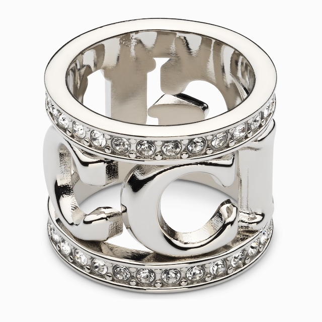 クリスタル付き GUCCI ロゴ スカーフリング