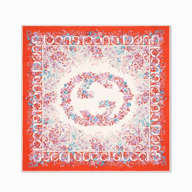 Carré in twill di seta stampato