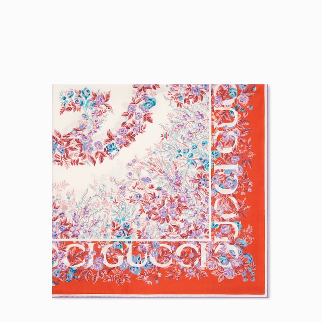 Carré in twill di seta stampato