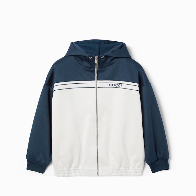 Children's jersey hooded zip jacket