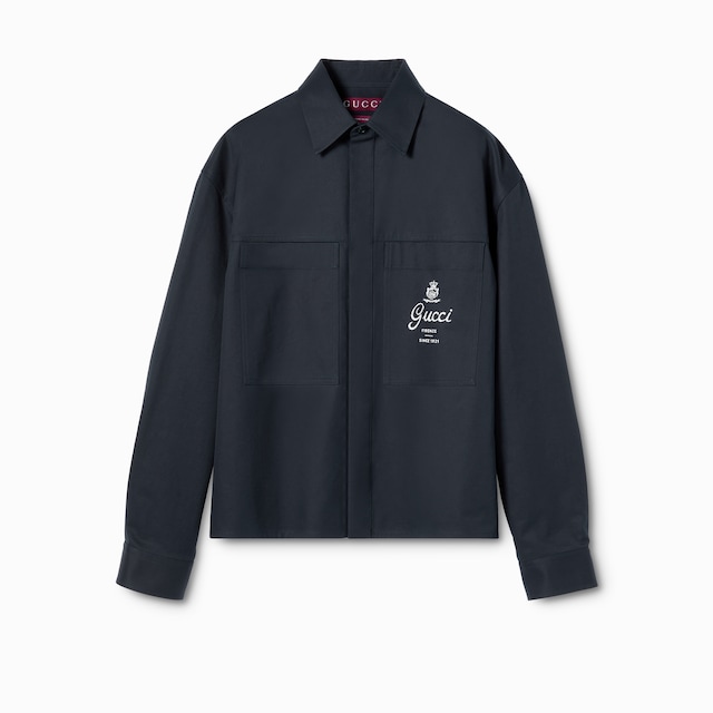 Chemise en twill de coton avec imprimé