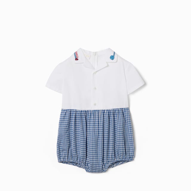 Baby gingham cotton one-piece