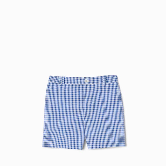 Children's gingham cotton shorts