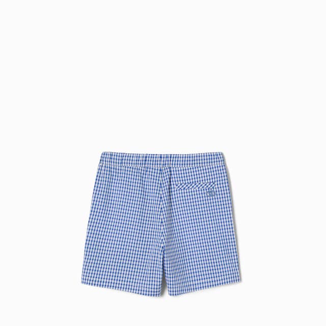 Children's gingham cotton shorts