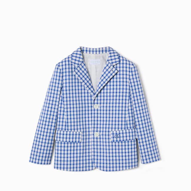 Children's gingham cotton jacket