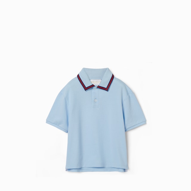 Polo pour bébé en coton avec bande Web