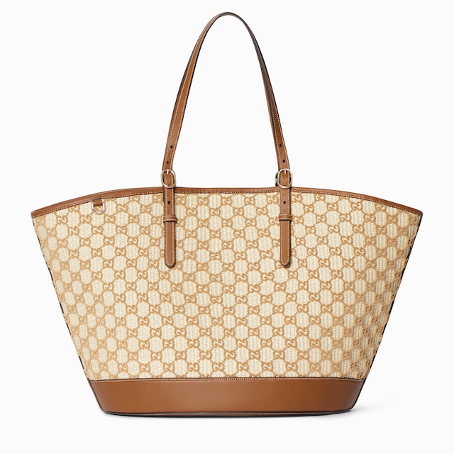 Woven large tote bag