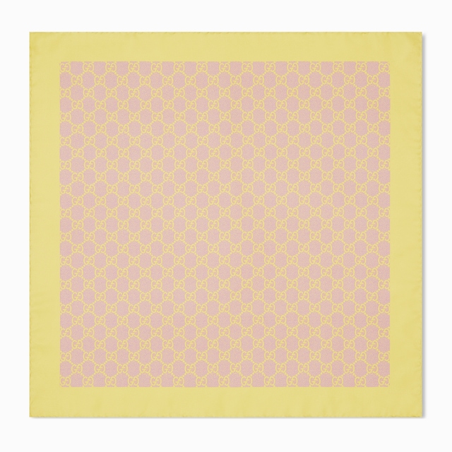 Pañuelo de sarga de seda con GG