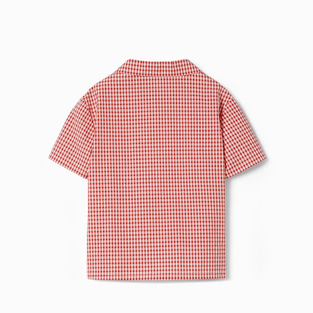 Kinderhemd aus Baumwolle mit Vichykaro