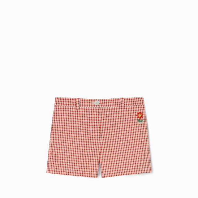 Kindershorts aus Baumwolle mit Vichykaro