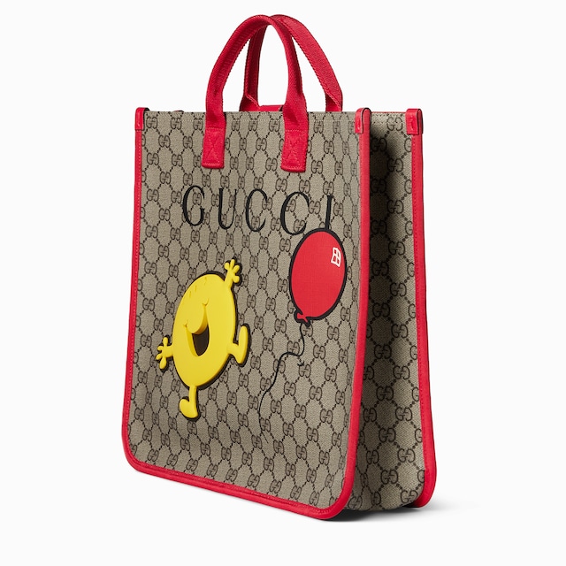 حقيبة يد واسعة بنقش GG مزيّنة بطبعة للأطفال