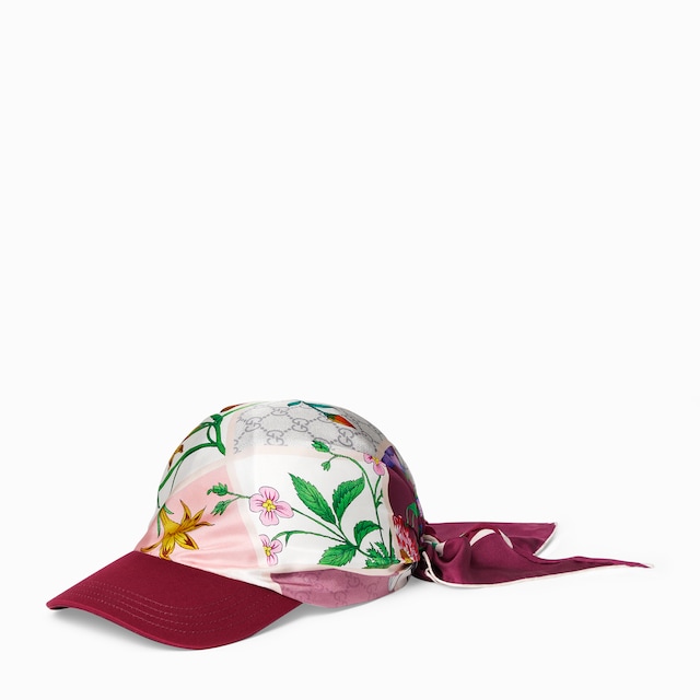 Casquette en soie à imprimé