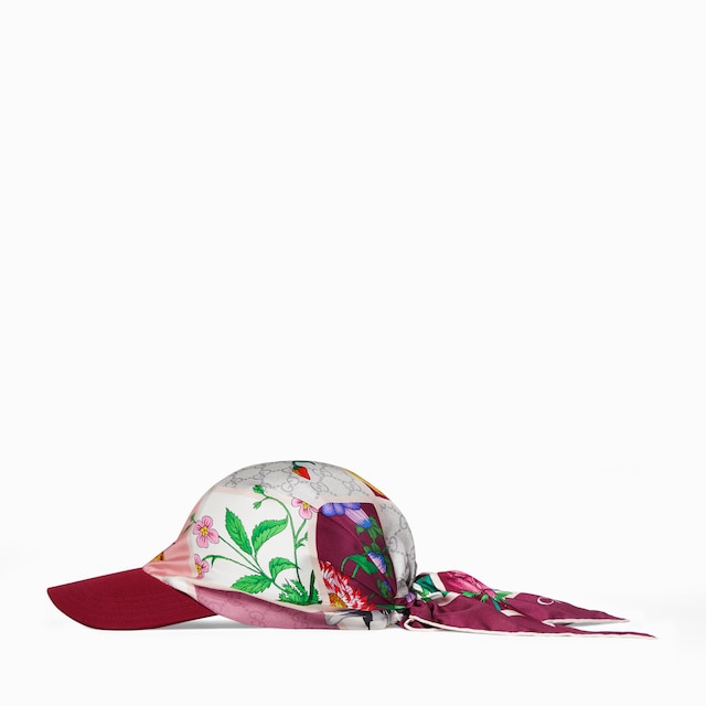 Casquette en soie à imprimé