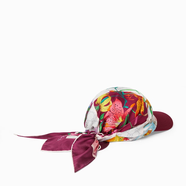 Casquette en soie à imprimé