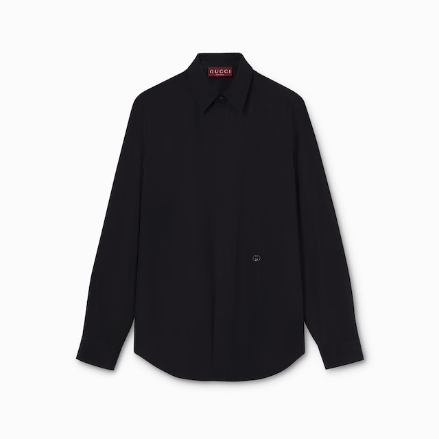 Chemise en popeline teinte en pièce 