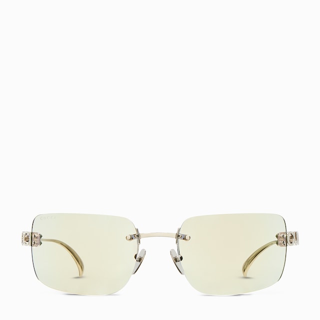Frameless square sunglasses