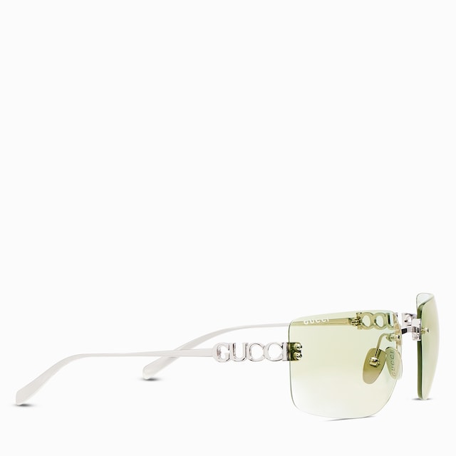 Frameless square sunglasses
