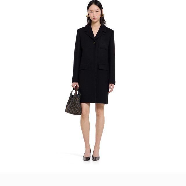 Batavia wool coat with patch - image 5