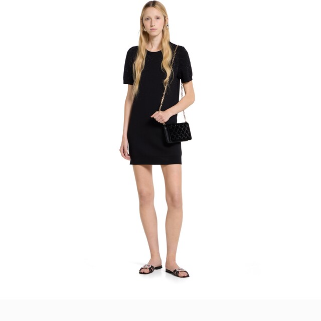 Fine wool dress with GG crystals - image 5