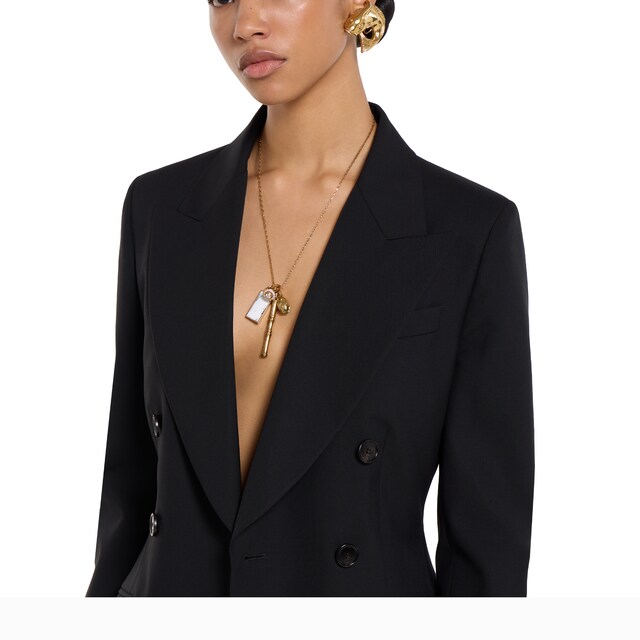 Double-breasted light wool jacket - image 2