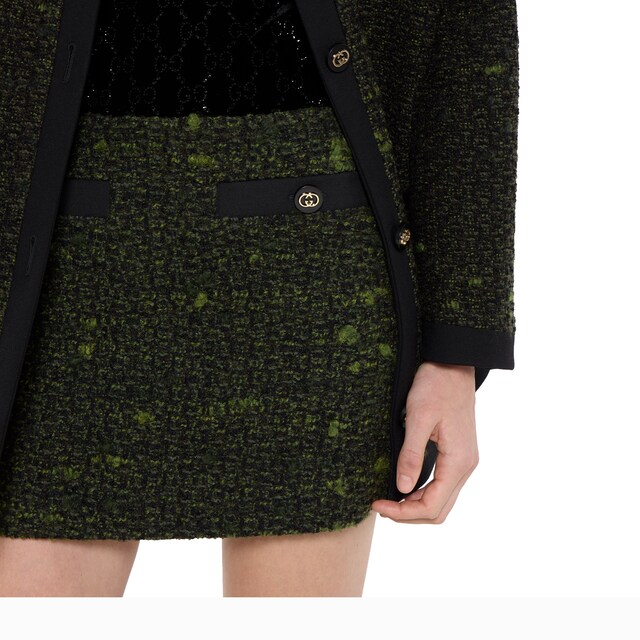 Wool boucle skirt
