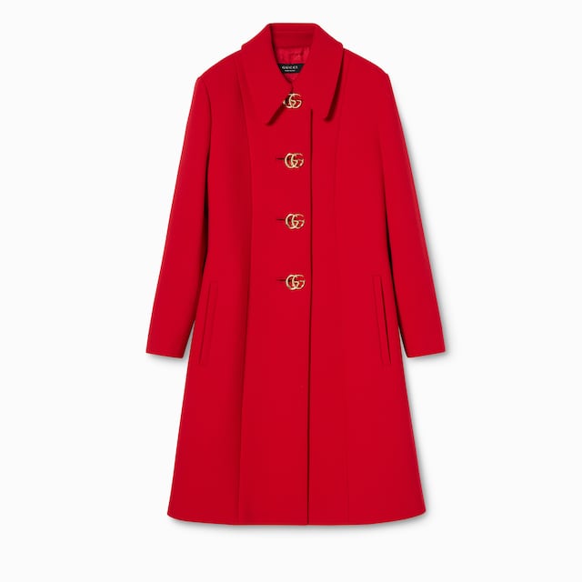 Wool natté coat 