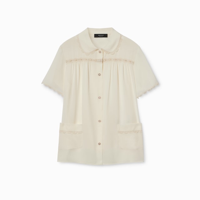 Bluse aus Crêpe de Chine