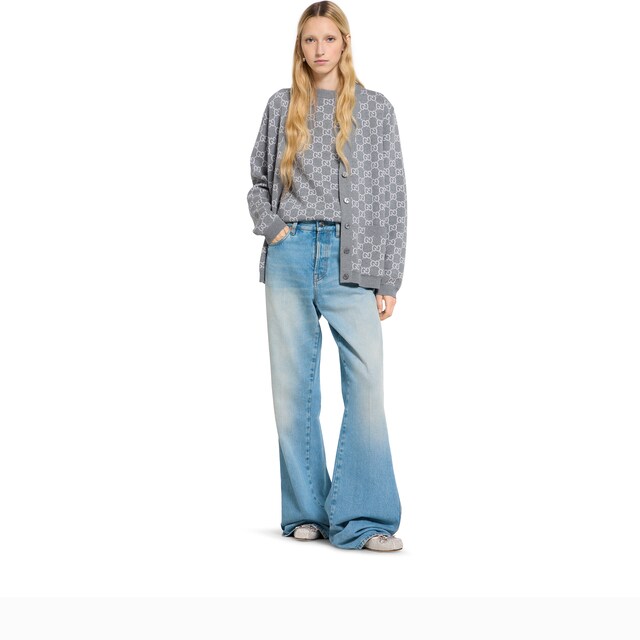 Reversible GG fine wool jacquard top - image 4