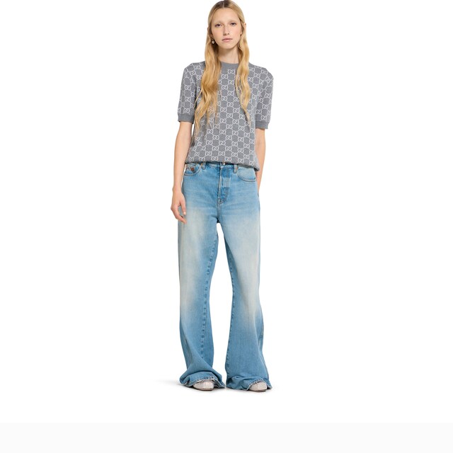 Reversible GG fine wool jacquard top - image 3