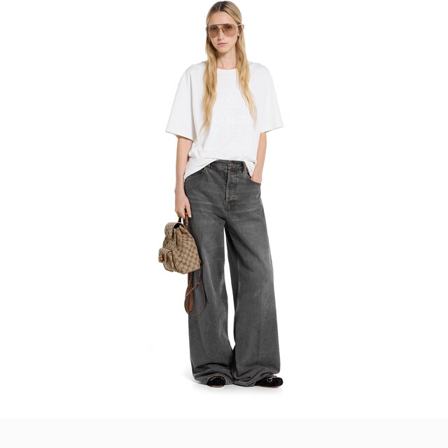Wide leg denim pants - image 3