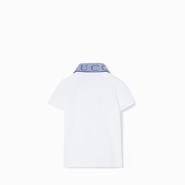 Baby cotton polo shirt with embroidery