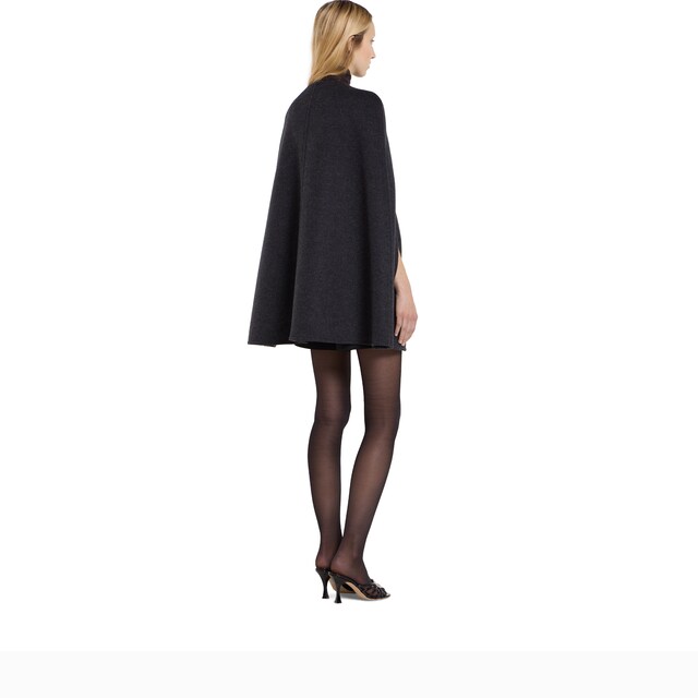 Silk wool cape with Horsebit - image 4
