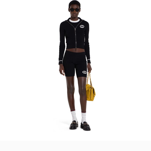 Ribbed shorts with intarsia - image 4
