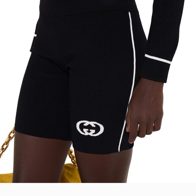 Ribbed shorts with intarsia - image 5