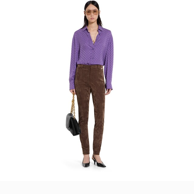 GG silk jacquard oversize shirt - image 3