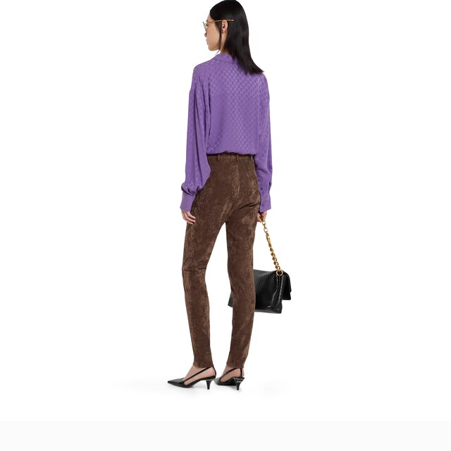 GG silk jacquard oversize shirt