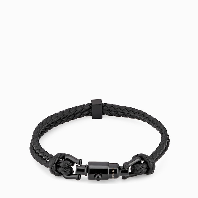 Bracciale intrecciato con dettaglio pistone