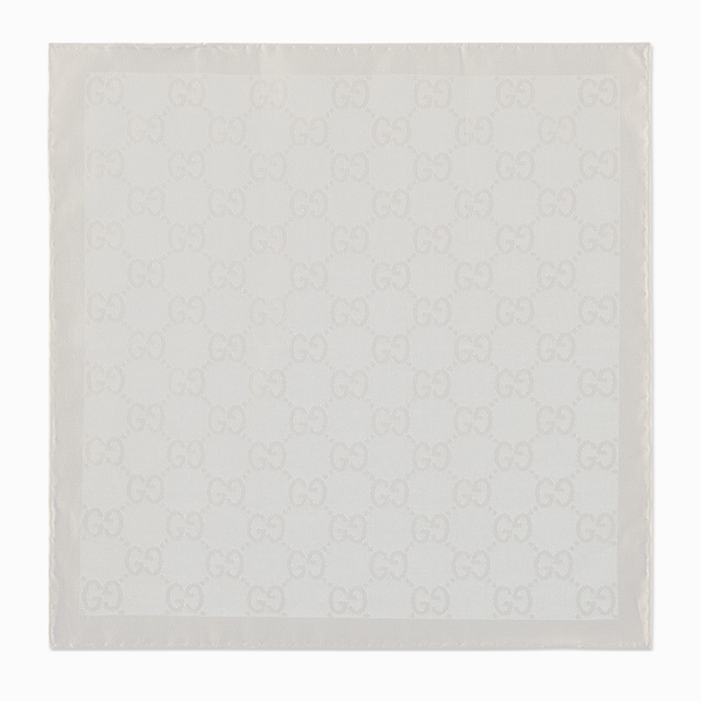 GG cotton silk pocket square